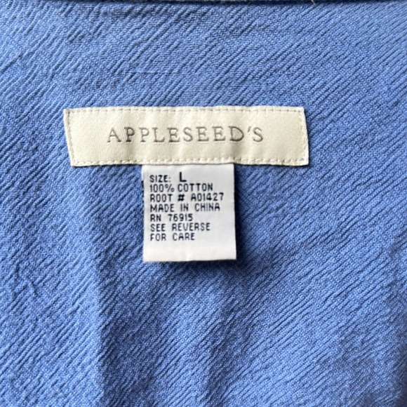 Faded Periwinkle Cotton Shacket — As Is - Picture 7 of 15